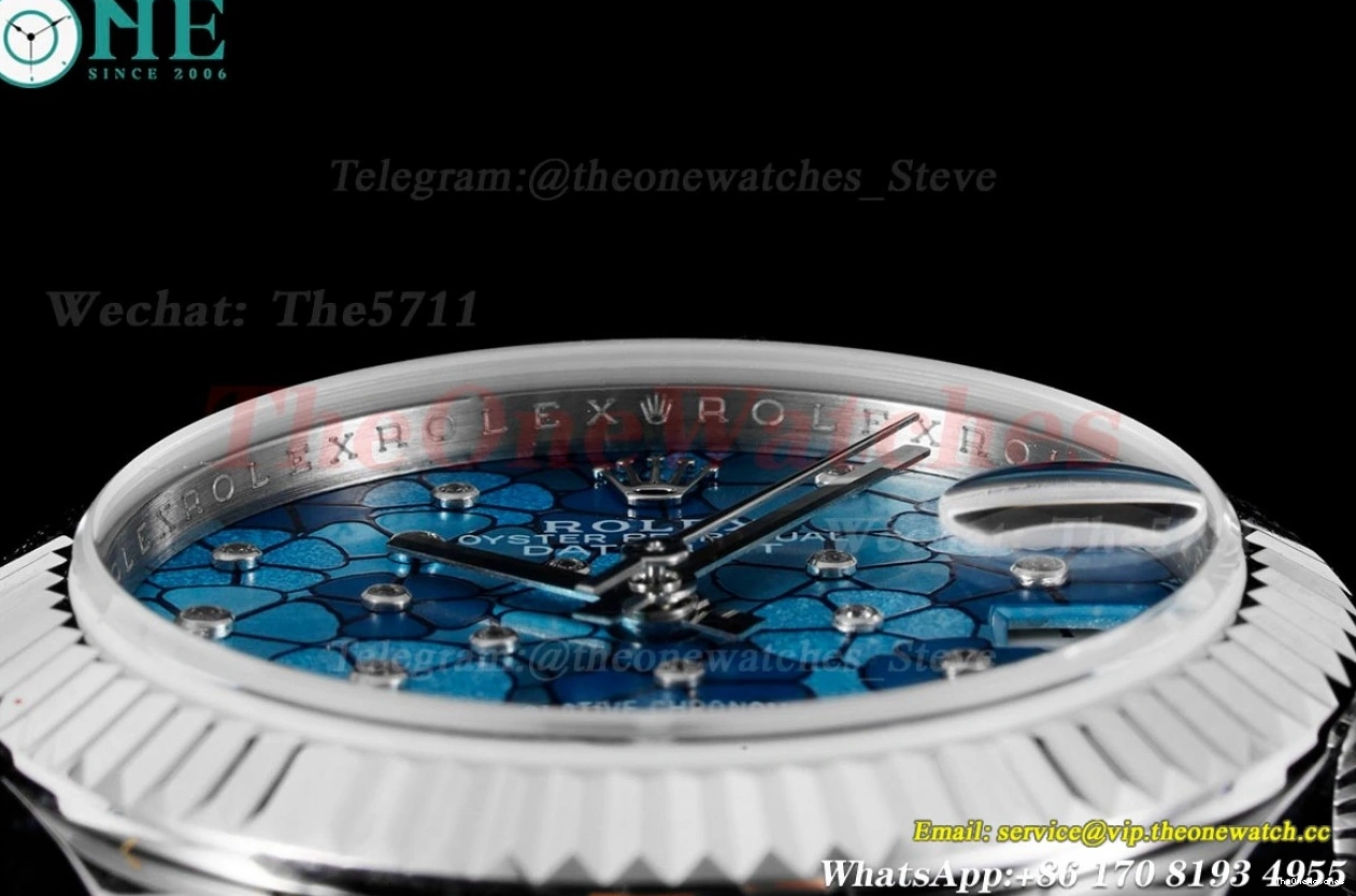 Pres 31mm Datejust ladies Blue SS Flt A2824 JDF SS 0322